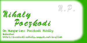mihaly poczkodi business card